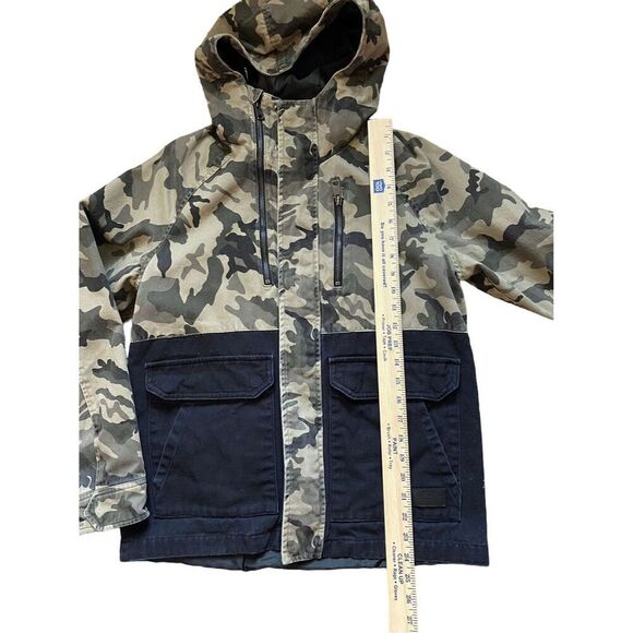ZARA MAN Men's Camouflage Hooded Military Jacket Multicolor Zip Size S - Picture 6 of 16